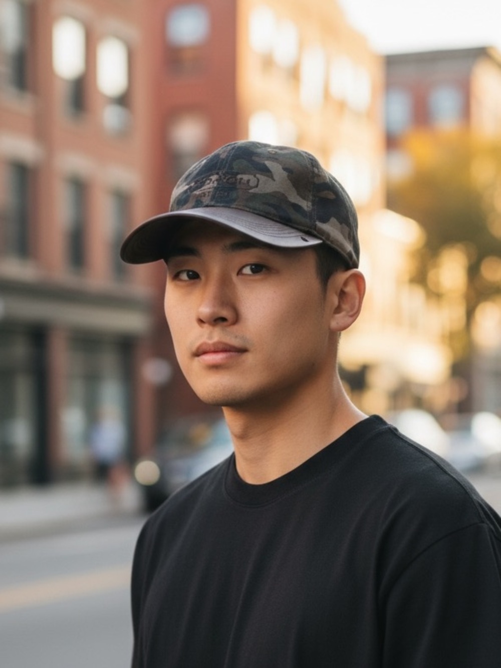 Coach Camo and Brown Leather Baseball Cap - Picture 3 of 8